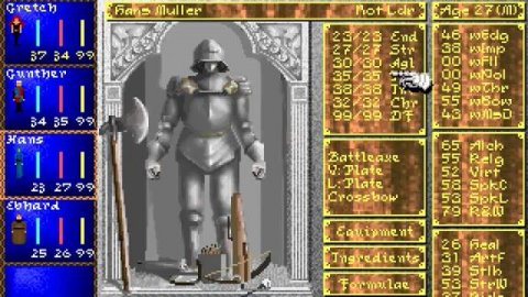 RPG, character stats. Darklands